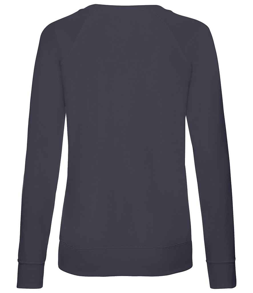 Fruit of the Loom Lady Fit Lightweight Raglan Sweatshirt in by Fruit of the Loom — Custom branded clothing by Print Press, featuring premium embroidery produced in our specialist print lab in the UK.
