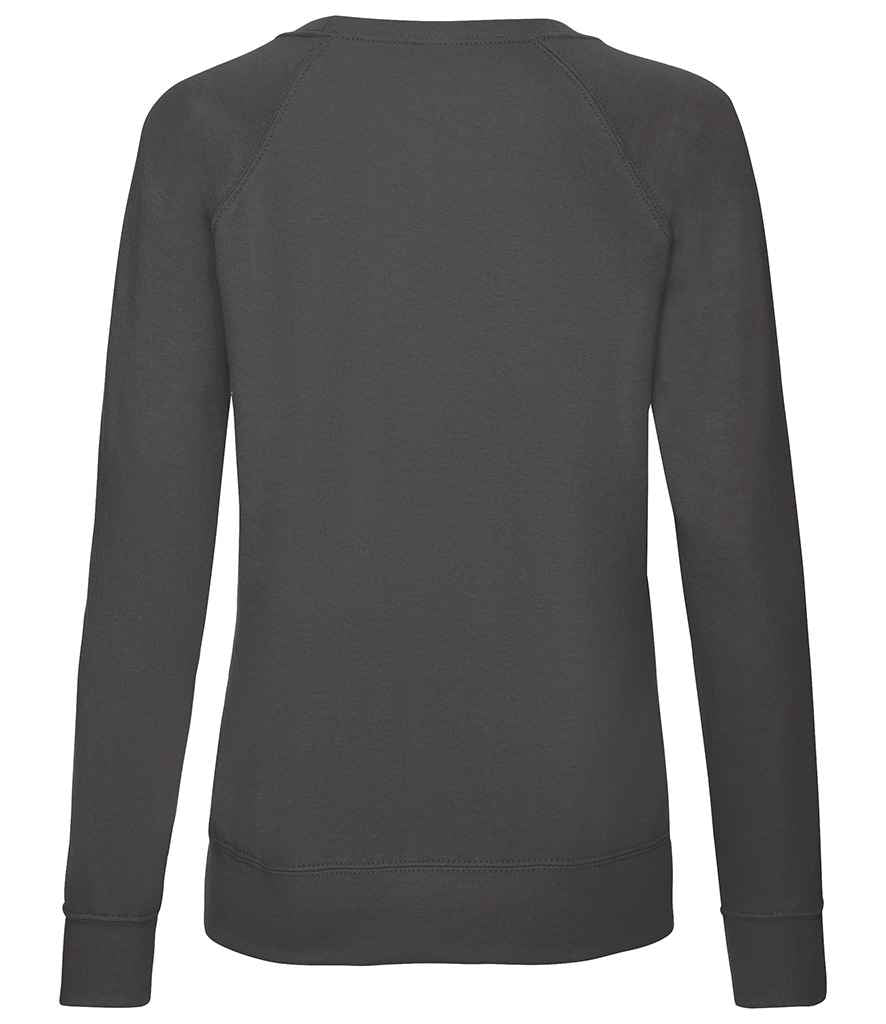Fruit of the Loom Lady Fit Lightweight Raglan Sweatshirt in by Fruit of the Loom — Custom branded clothing by Print Press, featuring premium embroidery produced in our specialist print lab in the UK.