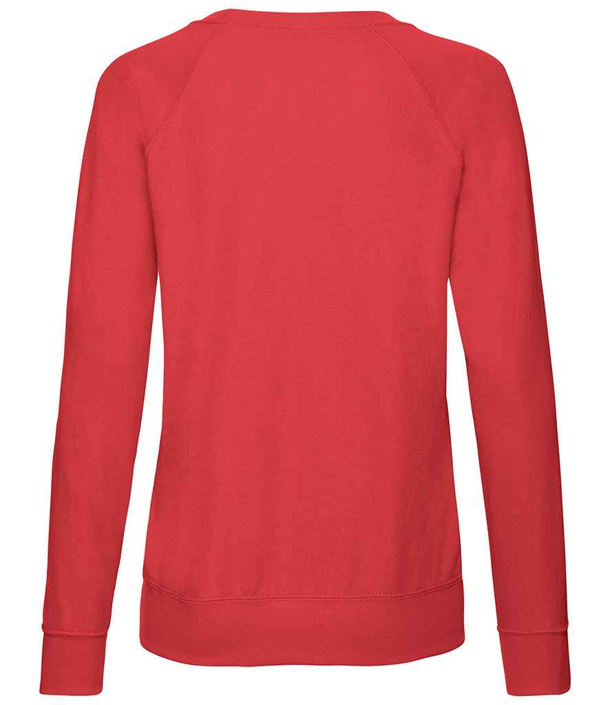 Fruit of the Loom Lady Fit Lightweight Raglan Sweatshirt in by Fruit of the Loom — Custom branded clothing by Print Press, featuring premium embroidery produced in our specialist print lab in the UK.