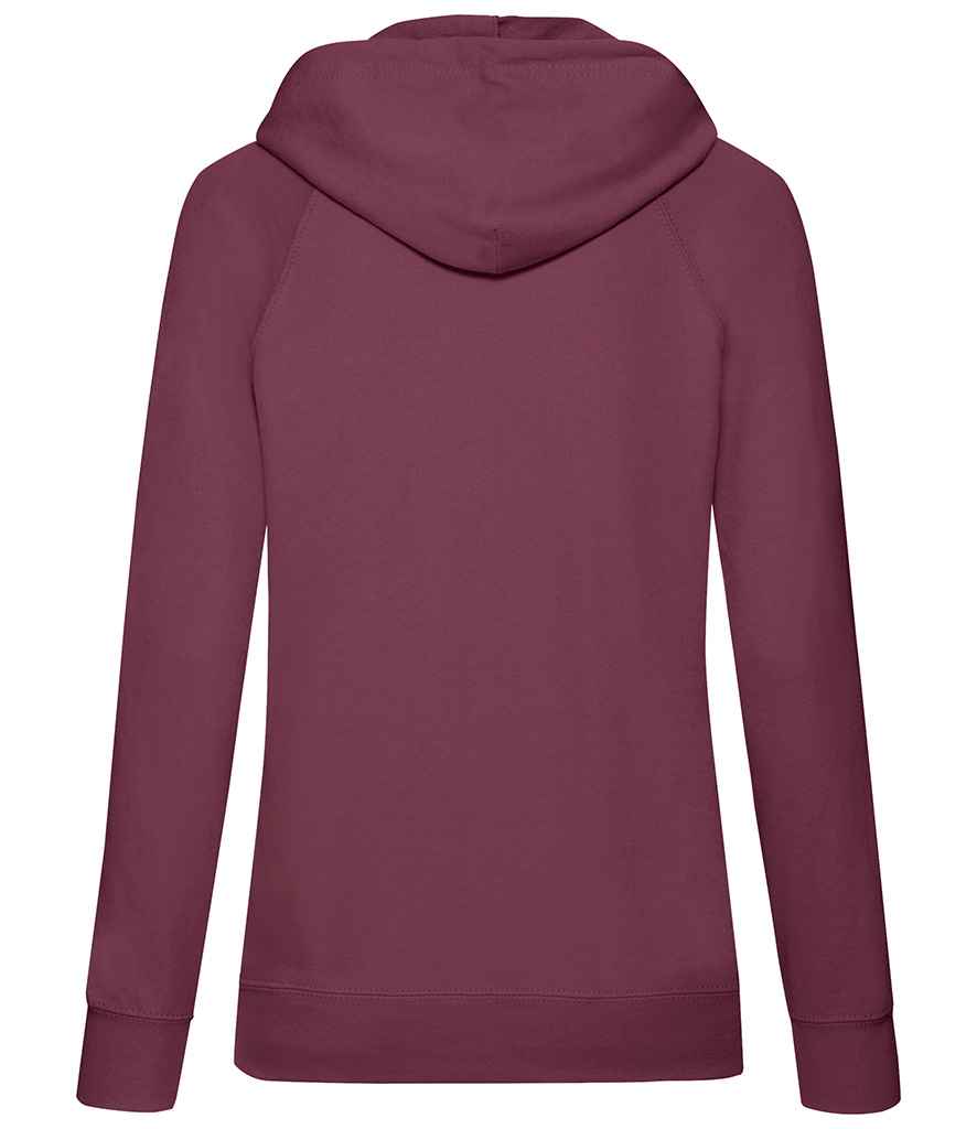 Fruit of the Loom Lady Fit Lightweight Hooded Sweatshirt in by Fruit of the Loom — Custom branded clothing by Print Press, featuring premium embroidery produced in our specialist print lab in the UK.