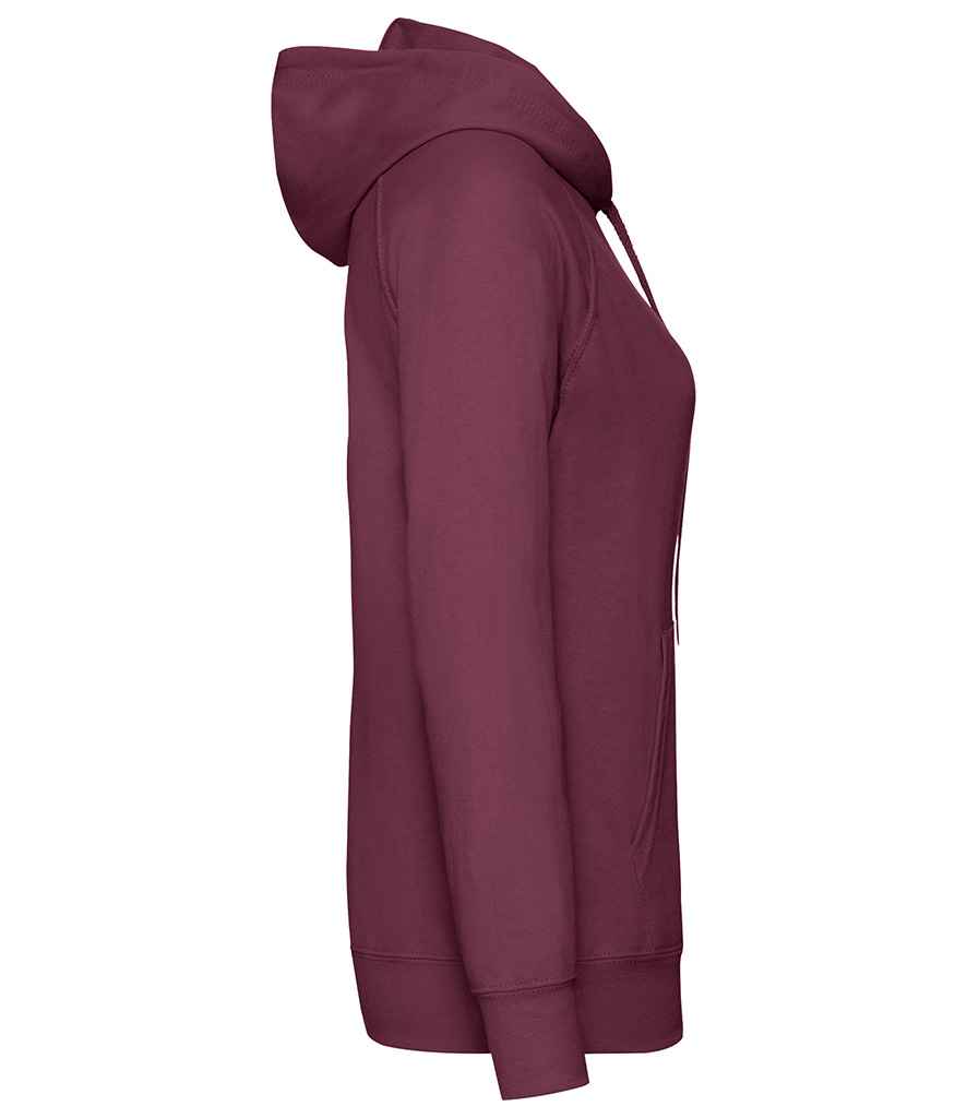 Fruit of the Loom Lady Fit Lightweight Hooded Sweatshirt in by Fruit of the Loom — Custom branded clothing by Print Press, featuring premium embroidery produced in our specialist print lab in the UK.