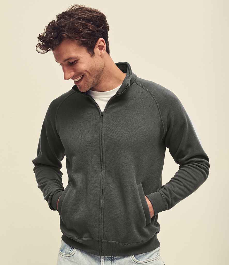 Fruit of the Loom Lady Fit Lightweight Hooded Sweatshirt in Light Graphite by Fruit of the Loom — Custom branded clothing by Print Press, featuring premium embroidery produced in our specialist print lab in the UK.