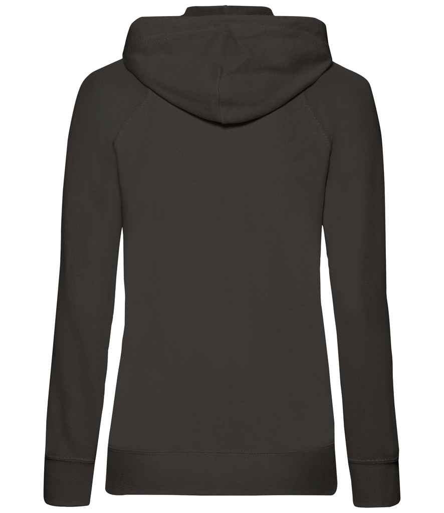Fruit of the Loom Lady Fit Lightweight Zip Hooded Sweatshirt in by Fruit of the Loom — Custom branded clothing by Print Press, featuring premium embroidery produced in our specialist print lab in the UK.