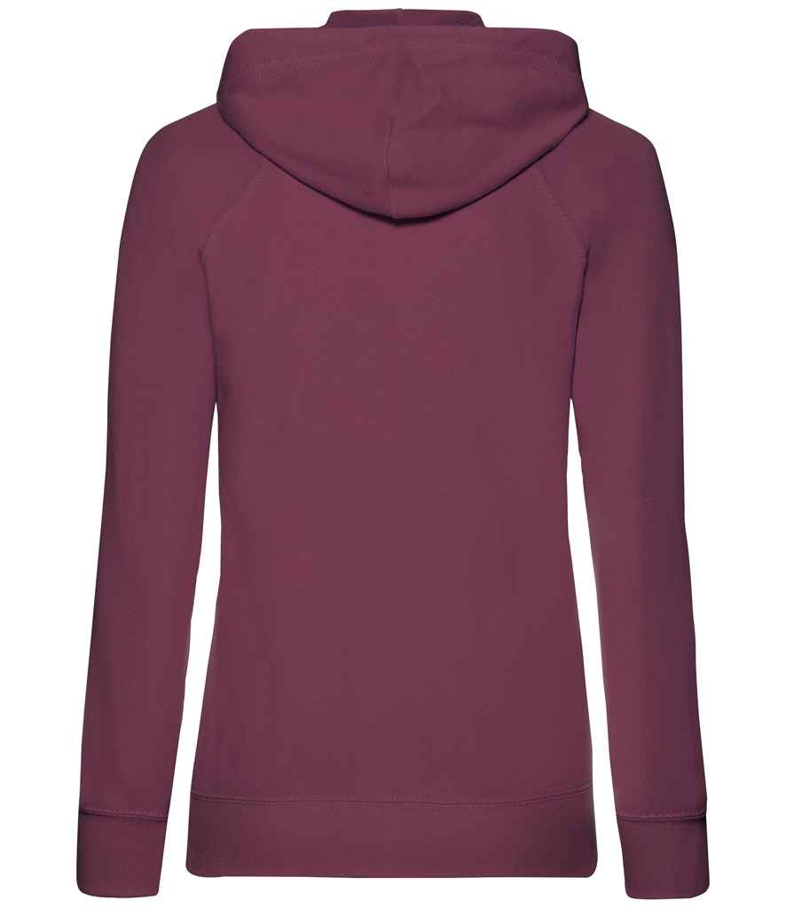 Fruit of the Loom Lady Fit Lightweight Zip Hooded Sweatshirt in by Fruit of the Loom — Custom branded clothing by Print Press, featuring premium embroidery produced in our specialist print lab in the UK.
