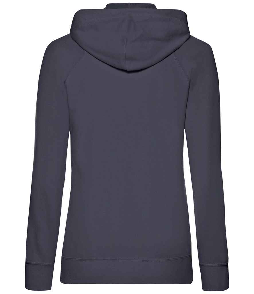 Fruit of the Loom Lady Fit Lightweight Zip Hooded Sweatshirt in by Fruit of the Loom — Custom branded clothing by Print Press, featuring premium embroidery produced in our specialist print lab in the UK.