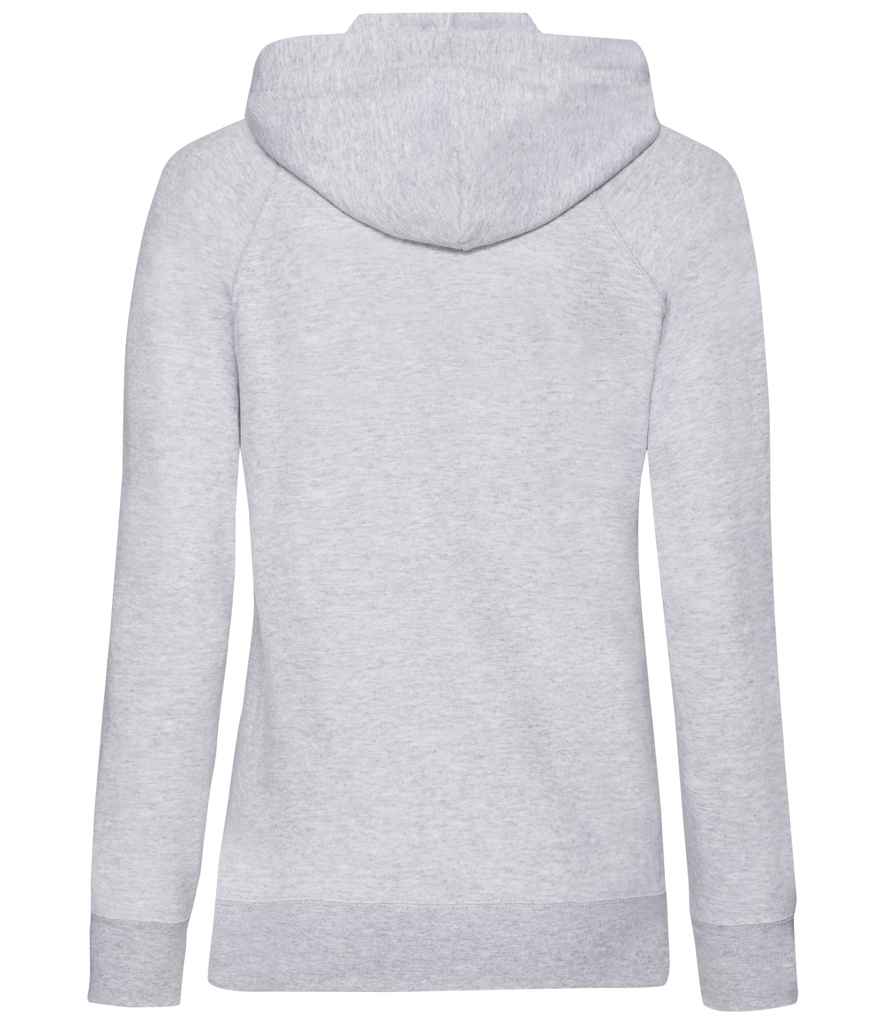Fruit of the Loom Lady Fit Lightweight Zip Hooded Sweatshirt in by Fruit of the Loom — Custom branded clothing by Print Press, featuring premium embroidery produced in our specialist print lab in the UK.