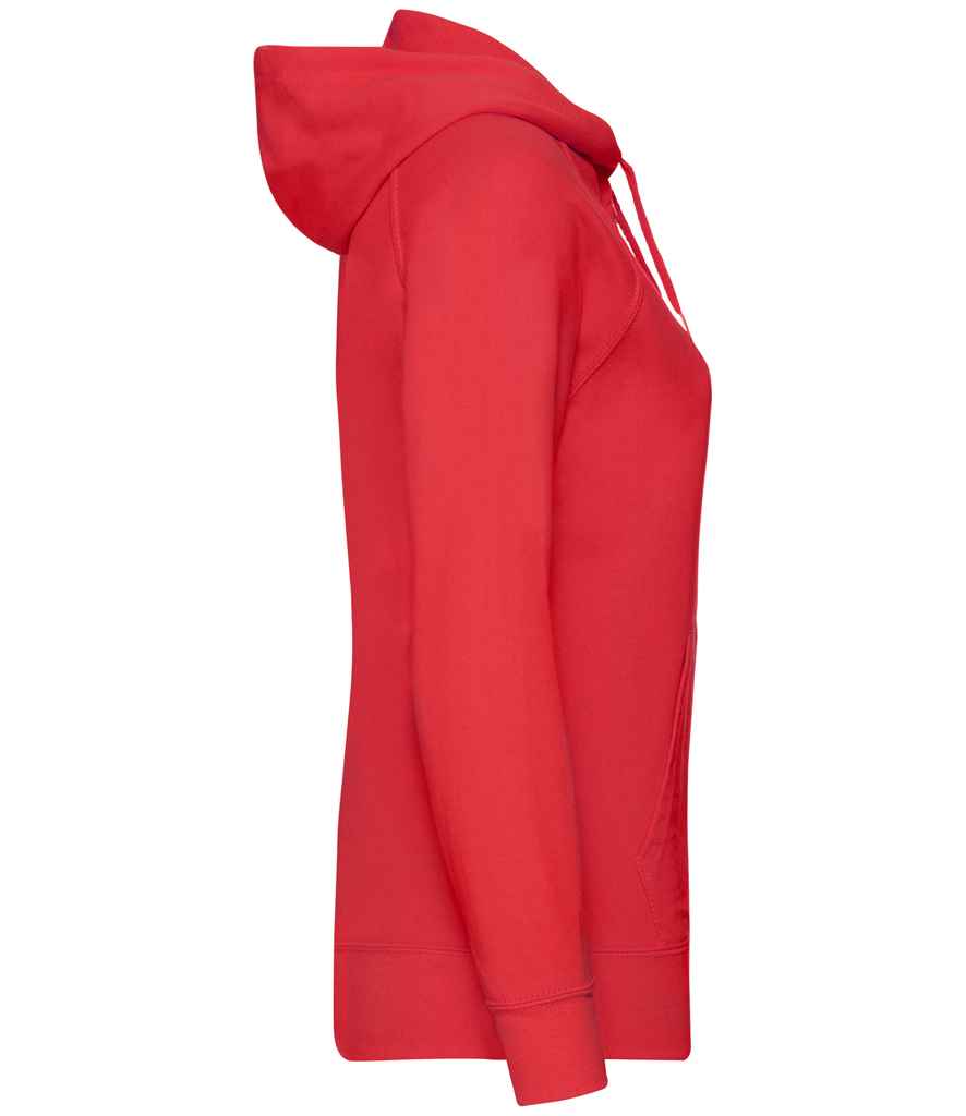 Fruit of the Loom Lady Fit Lightweight Zip Hooded Sweatshirt in by Fruit of the Loom — Custom branded clothing by Print Press, featuring premium embroidery produced in our specialist print lab in the UK.