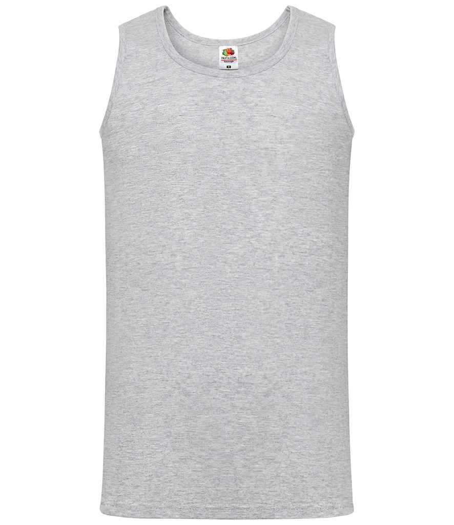 Fruit of the Loom Athletic Vest in Heather Grey by Fruit of the Loom — Custom branded clothing by Print Press, featuring premium embroidery produced in our specialist print lab in the UK.