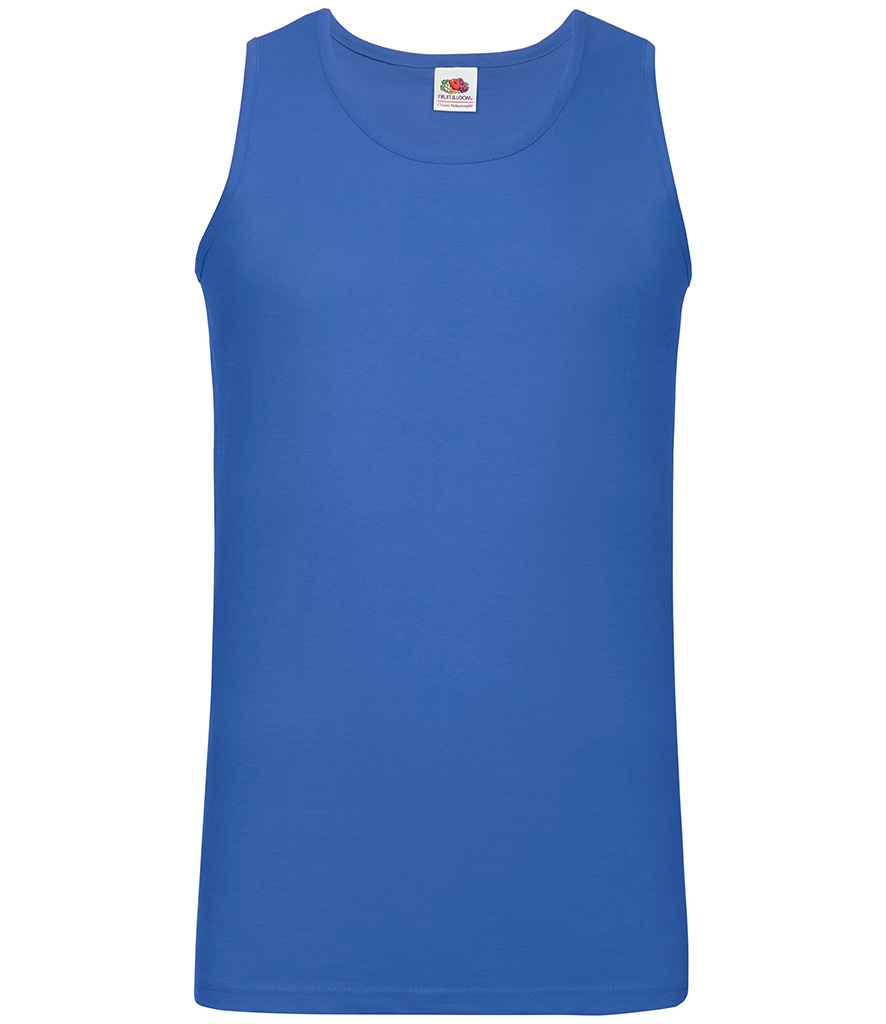 Fruit of the Loom Athletic Vest in Royal Blue by Fruit of the Loom — Custom branded clothing by Print Press, featuring premium embroidery produced in our specialist print lab in the UK.