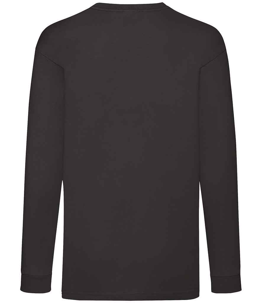 Fruit of the Loom Kids Long Sleeve Value T-Shirt in by Fruit of the Loom — Custom branded clothing by Print Press, featuring premium embroidery produced in our specialist print lab in the UK.