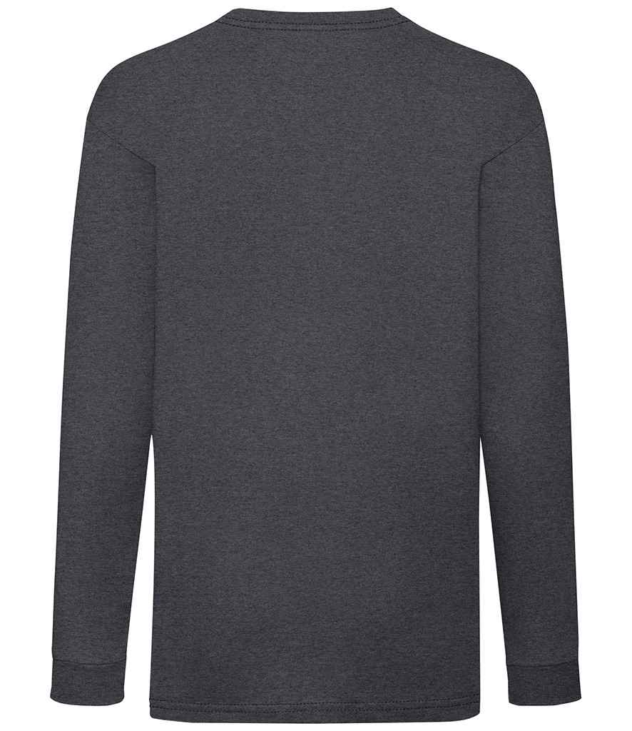 Fruit of the Loom Kids Long Sleeve Value T-Shirt in by Fruit of the Loom — Custom branded clothing by Print Press, featuring premium embroidery produced in our specialist print lab in the UK.