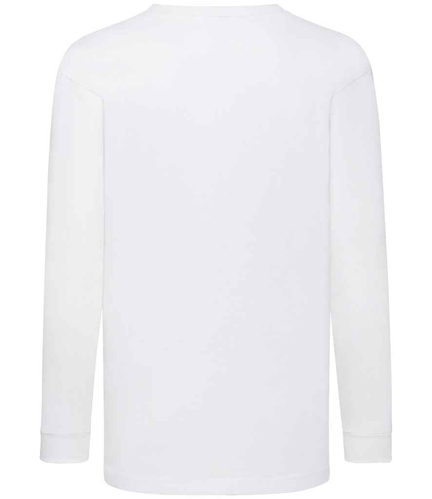 Fruit of the Loom Kids Long Sleeve Value T-Shirt in by Fruit of the Loom — Custom branded clothing by Print Press, featuring premium embroidery produced in our specialist print lab in the UK.
