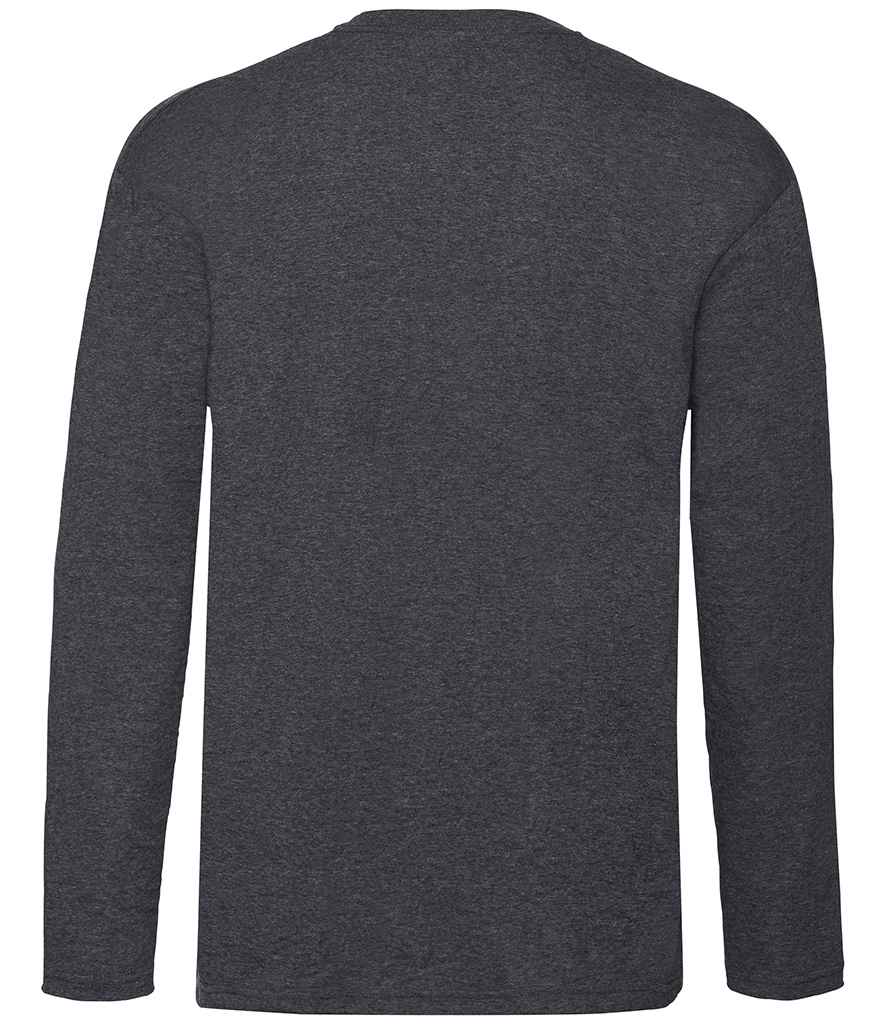 Fruit of the Loom Long Sleeve Value T-Shirt in by Fruit of the Loom — Custom branded clothing by Print Press, featuring premium embroidery produced in our specialist print lab in the UK.
