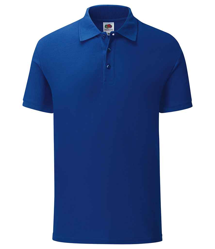 Fruit of the Loom Iconic Pique Polo Shirt - (2nd Colours) in Cobalt by Fruit of the Loom — Custom branded clothing by Print Press, featuring premium embroidery produced in our specialist print lab in the UK.