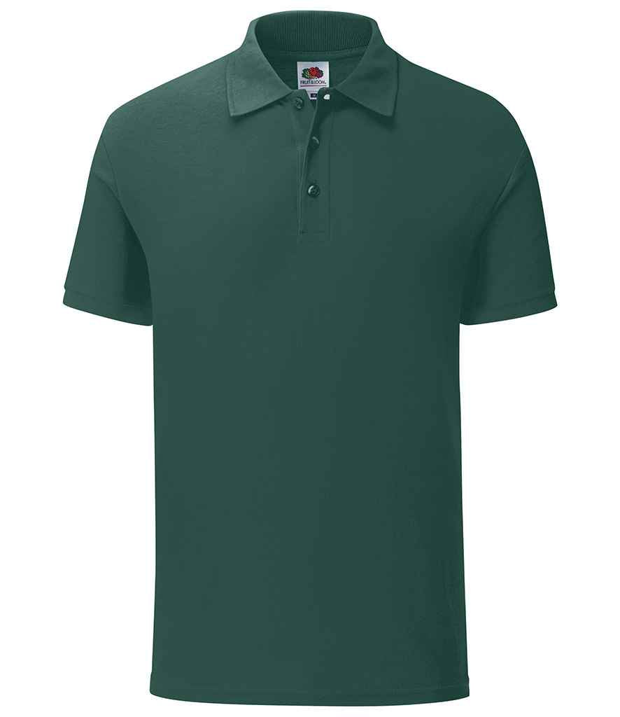 Fruit of the Loom Iconic Pique Polo Shirt - (2nd Colours) in Forest Green by Fruit of the Loom — Custom branded clothing by Print Press, featuring premium embroidery produced in our specialist print lab in the UK.