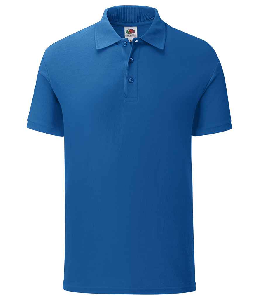 Fruit of the Loom Iconic Pique Polo Shirt in Royal Blue by Fruit of the Loom — Custom branded clothing by Print Press, featuring premium embroidery produced in our specialist print lab in the UK.