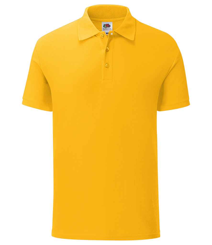 Fruit of the Loom Iconic Pique Polo Shirt in Sunflower by Fruit of the Loom — Custom branded clothing by Print Press, featuring premium embroidery produced in our specialist print lab in the UK.