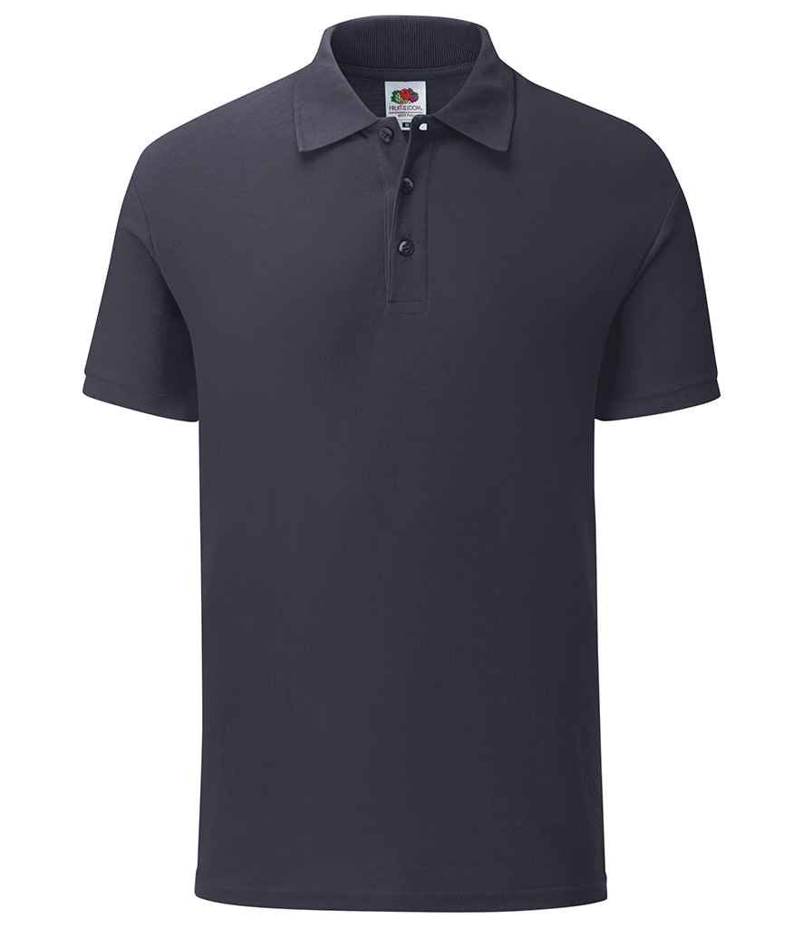 Fruit of the Loom Tailored Poly/Cotton Pique Polo Shirt in Deep Navy by Fruit of the Loom — Custom branded clothing by Print Press, featuring premium embroidery produced in our specialist print lab in the UK.
