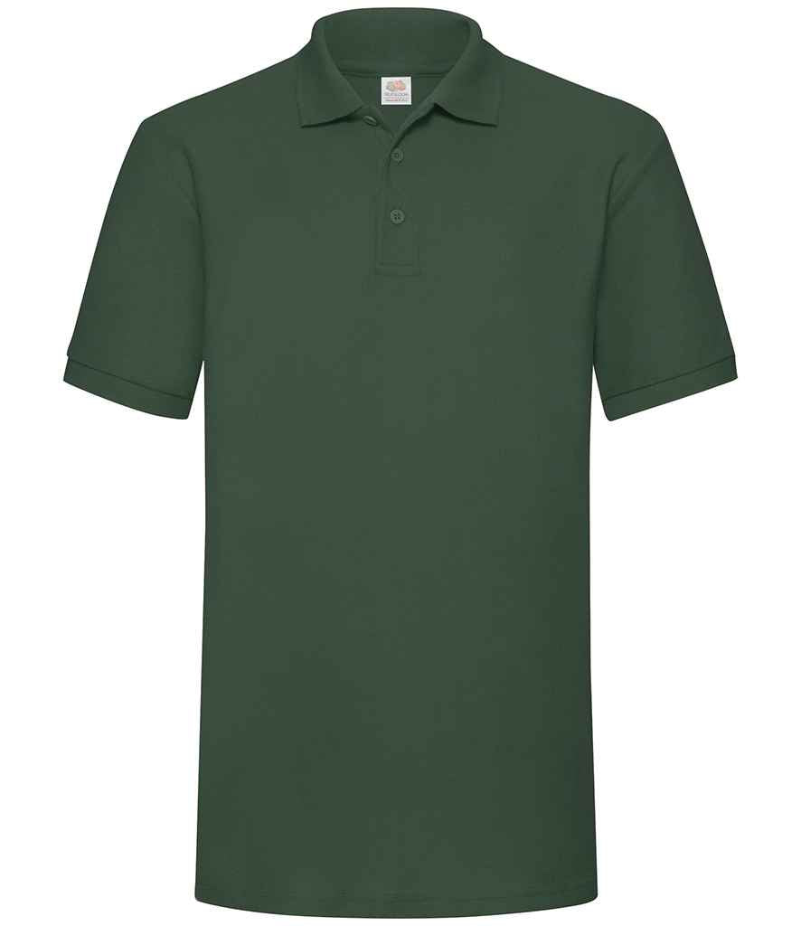 Fruit of the Loom Heavy Poly/Cotton Pique Polo Shirt in Bottle Green by Fruit of the Loom — Custom branded clothing by Print Press, featuring premium embroidery produced in our specialist print lab in the UK.