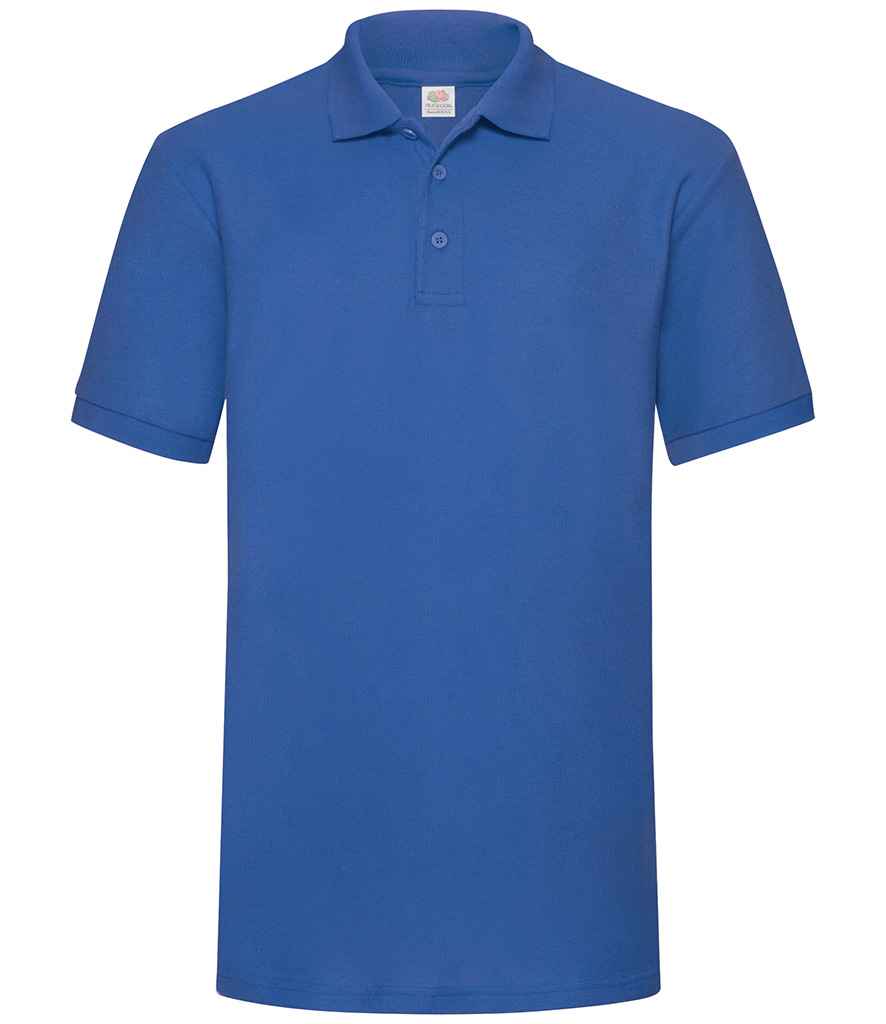 Fruit of the Loom Heavy Poly/Cotton Pique Polo Shirt in Royal Blue by Fruit of the Loom — Custom branded clothing by Print Press, featuring premium embroidery produced in our specialist print lab in the UK.
