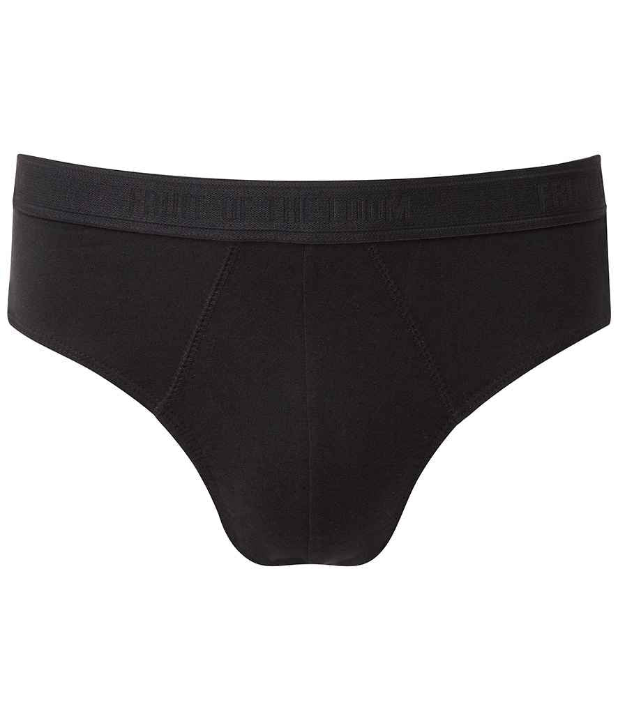 Fruit of the Loom Classic Sport Briefs in Black by Fruit of the Loom — Custom branded clothing by Print Press, featuring premium embroidery produced in our specialist print lab in the UK.
