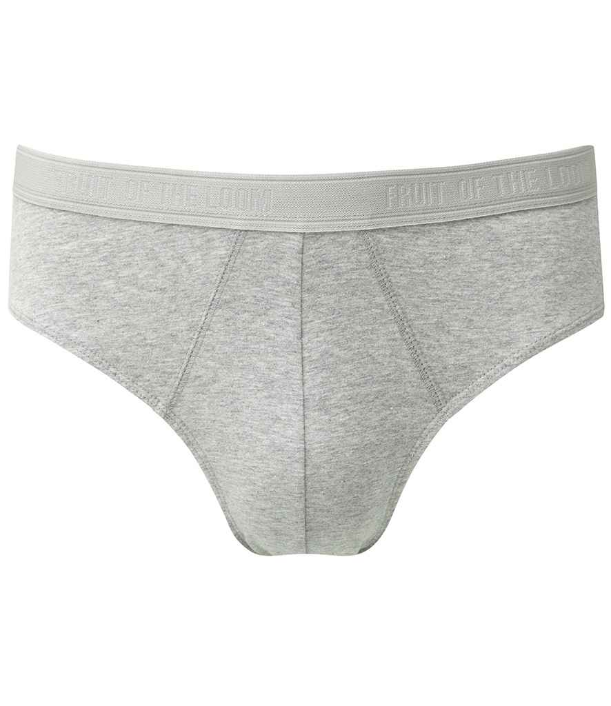 Fruit of the Loom Classic Sport Briefs in Light Grey Marl by Fruit of the Loom — Custom branded clothing by Print Press, featuring premium embroidery produced in our specialist print lab in the UK.