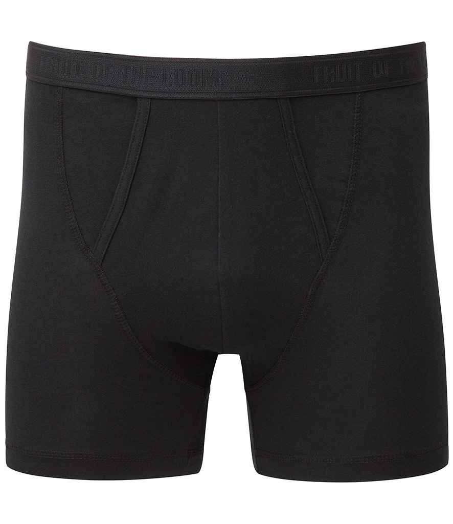 Fruit of the Loom Classic Boxers in Black by Fruit of the Loom — Custom branded clothing by Print Press, featuring premium embroidery produced in our specialist print lab in the UK.