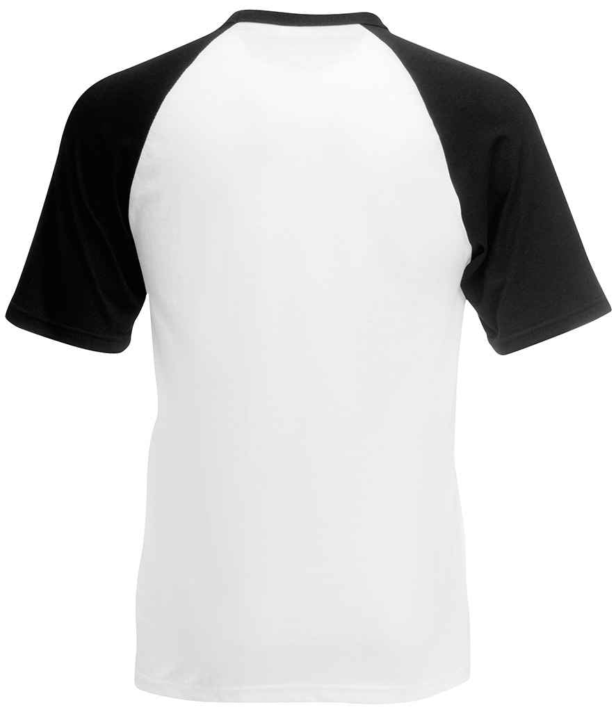 Fruit of the Loom Contrast Baseball T-Shirt in by Fruit of the Loom — Custom branded clothing by Print Press, featuring premium embroidery produced in our specialist print lab in the UK.
