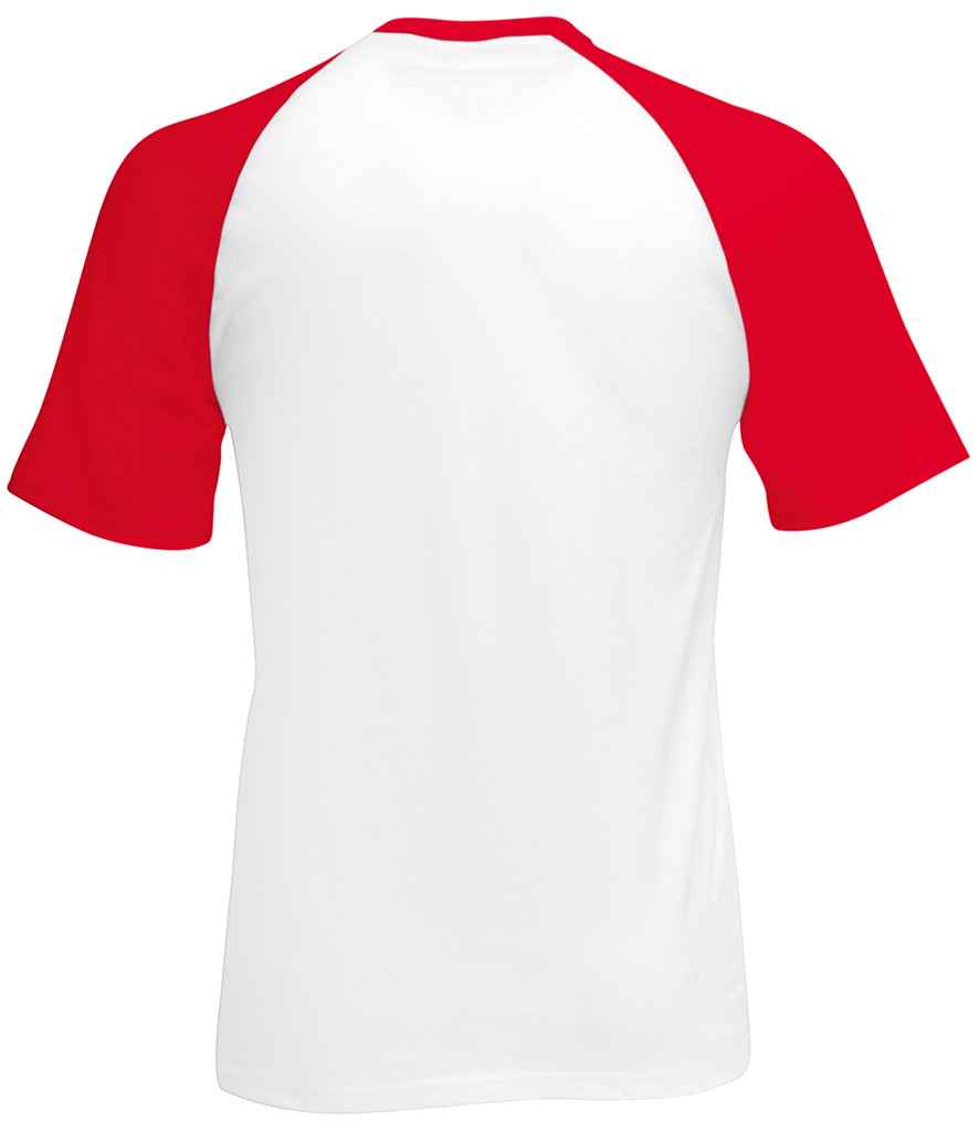 Fruit of the Loom Contrast Baseball T-Shirt in by Fruit of the Loom — Custom branded clothing by Print Press, featuring premium embroidery produced in our specialist print lab in the UK.