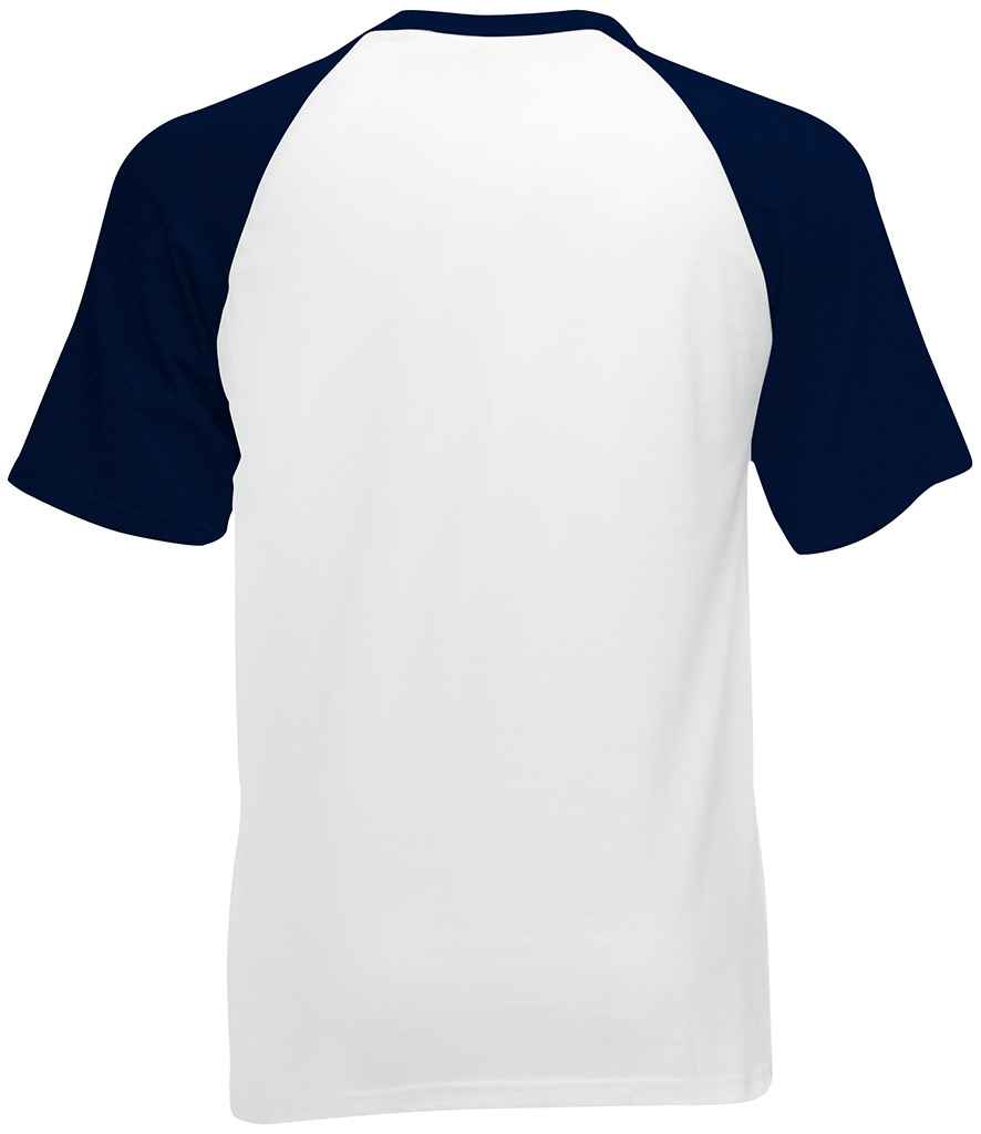 Fruit of the Loom Contrast Baseball T-Shirt in by Fruit of the Loom — Custom branded clothing by Print Press, featuring premium embroidery produced in our specialist print lab in the UK.