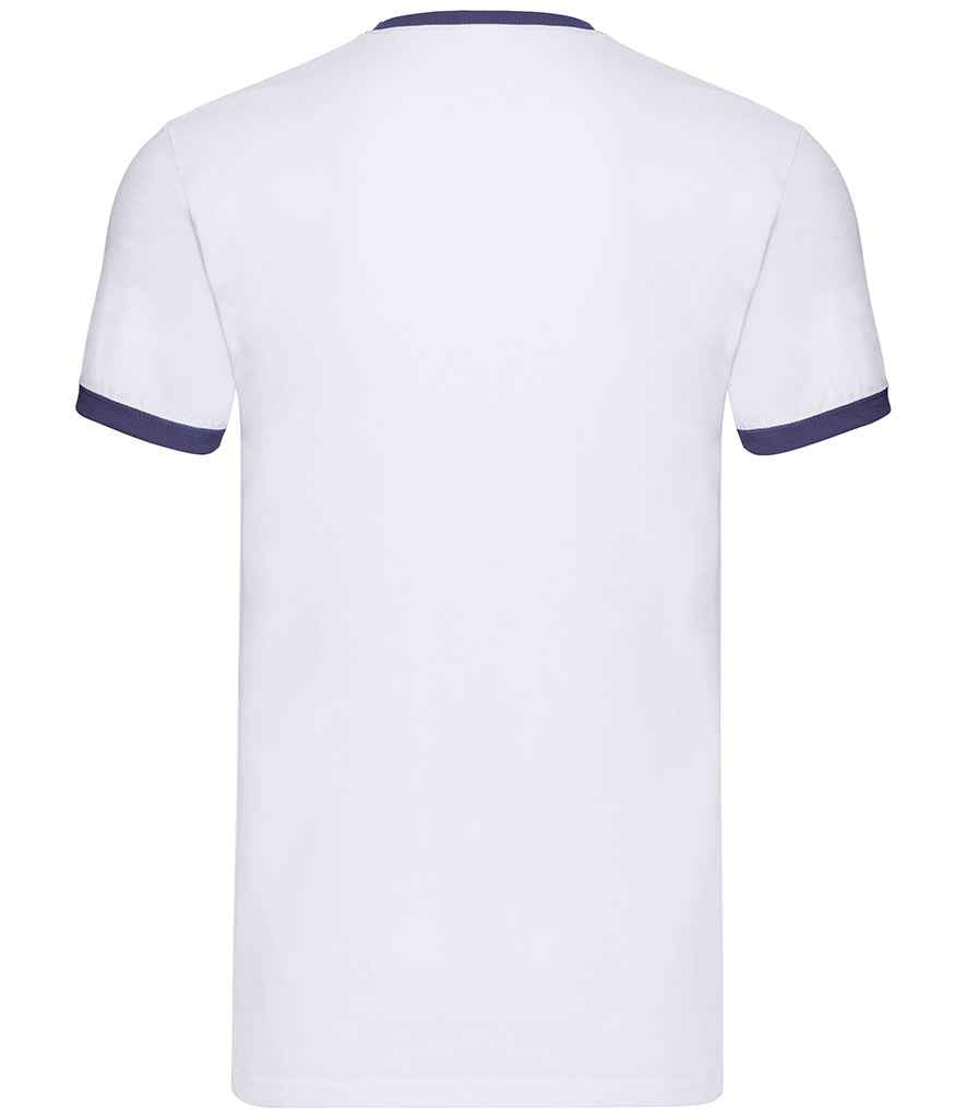 Fruit of the Loom Contrast Ringer T-Shirt in by Fruit of the Loom — Custom branded clothing by Print Press, featuring premium embroidery produced in our specialist print lab in the UK.