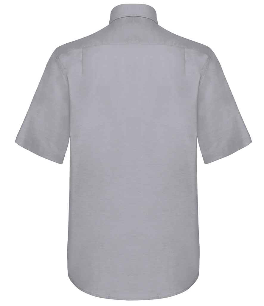 Fruit of the Loom Short Sleeve Oxford Shirt in by Fruit of the Loom — Custom branded clothing by Print Press, featuring premium embroidery produced in our specialist print lab in the UK.