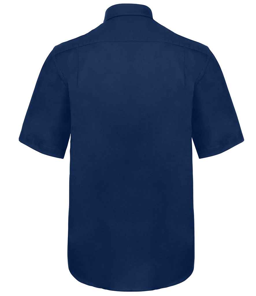 Fruit of the Loom Short Sleeve Oxford Shirt in by Fruit of the Loom — Custom branded clothing by Print Press, featuring premium embroidery produced in our specialist print lab in the UK.