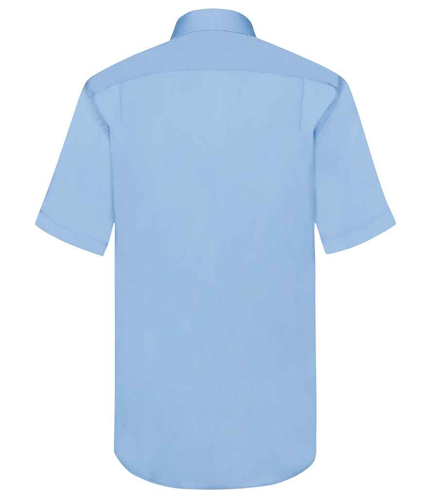 Fruit of the Loom Short Sleeve Poplin Shirt in by Fruit of the Loom — Custom branded clothing by Print Press, featuring premium embroidery produced in our specialist print lab in the UK.