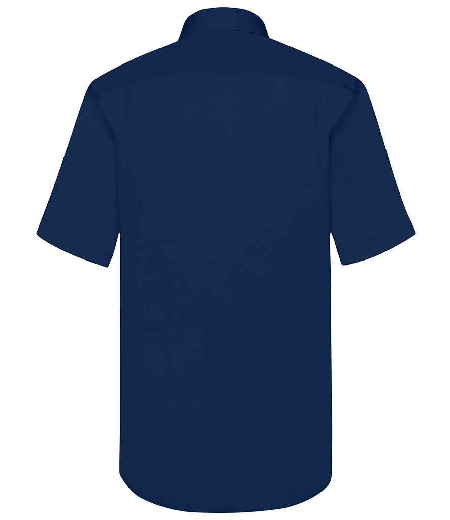 Fruit of the Loom Short Sleeve Poplin Shirt in by Fruit of the Loom — Custom branded clothing by Print Press, featuring premium embroidery produced in our specialist print lab in the UK.