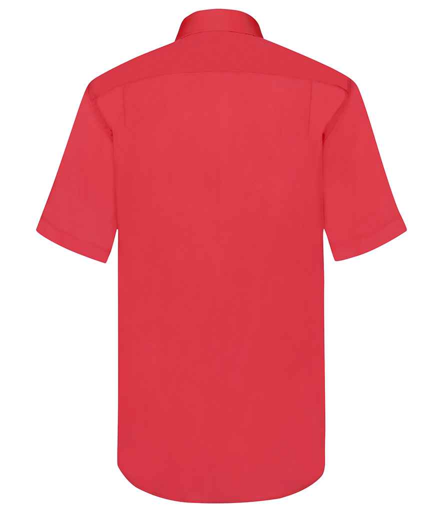 Fruit of the Loom Short Sleeve Poplin Shirt in by Fruit of the Loom — Custom branded clothing by Print Press, featuring premium embroidery produced in our specialist print lab in the UK.