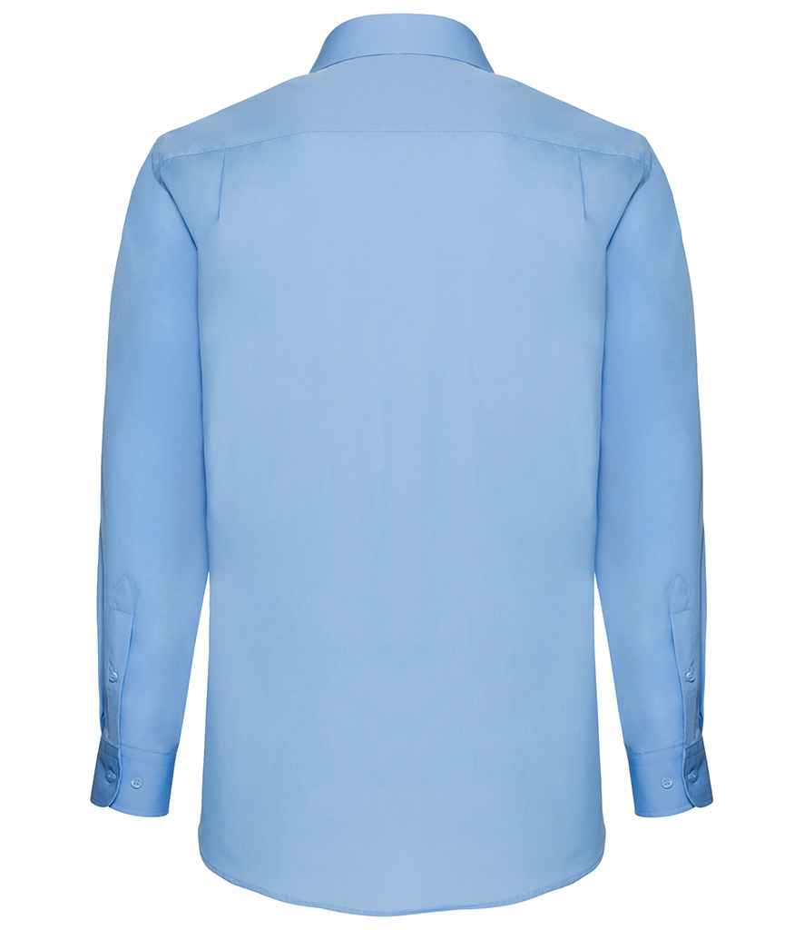 Fruit of the Loom Long Sleeve Poplin Shirt in by Fruit of the Loom — Custom branded clothing by Print Press, featuring premium embroidery produced in our specialist print lab in the UK.