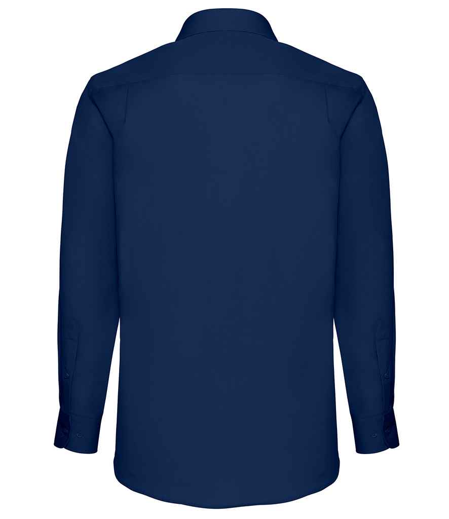 Fruit of the Loom Long Sleeve Poplin Shirt in by Fruit of the Loom — Custom branded clothing by Print Press, featuring premium embroidery produced in our specialist print lab in the UK.