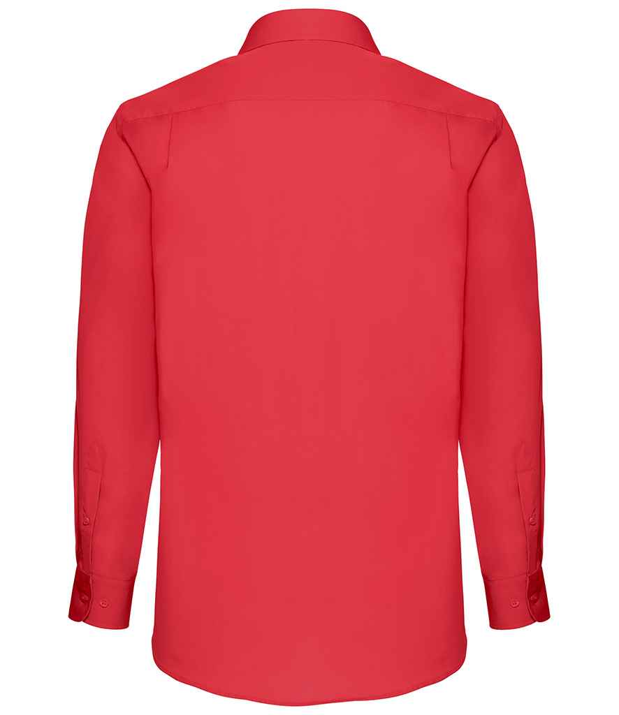 Fruit of the Loom Long Sleeve Poplin Shirt in by Fruit of the Loom — Custom branded clothing by Print Press, featuring premium embroidery produced in our specialist print lab in the UK.
