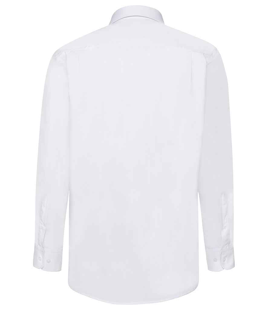 Fruit of the Loom Long Sleeve Poplin Shirt in by Fruit of the Loom — Custom branded clothing by Print Press, featuring premium embroidery produced in our specialist print lab in the UK.