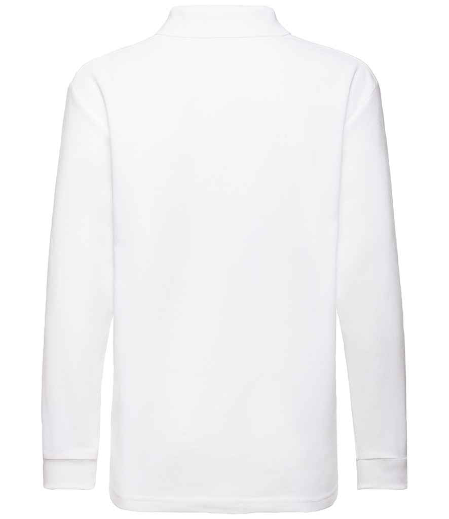 Fruit of the Loom Kids Long Sleeve Poly/Cotton Pique Polo Shirt in by Fruit of the Loom — Custom branded clothing by Print Press, featuring premium embroidery produced in our specialist print lab in the UK.