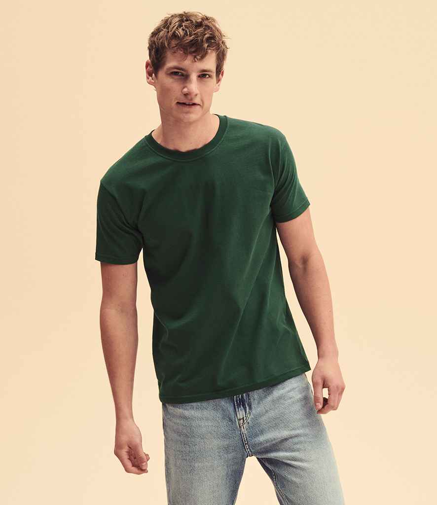 Fruit of the Loom Ringspun Premium T-Shirt in Bottle Green by Fruit of the Loom — Custom branded clothing by Print Press, featuring premium embroidery produced in our specialist print lab in the UK.