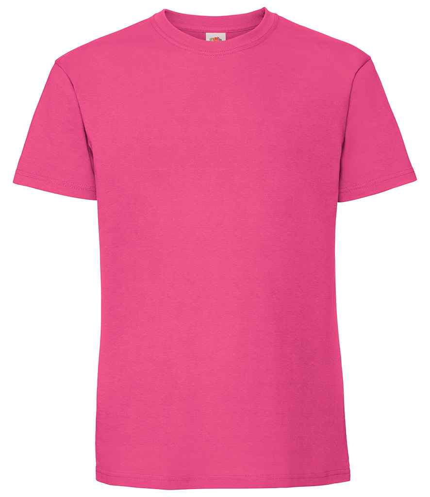 Fruit of the Loom Ringspun Premium T-Shirt in Fuchsia by Fruit of the Loom — Custom branded clothing by Print Press, featuring premium embroidery produced in our specialist print lab in the UK.