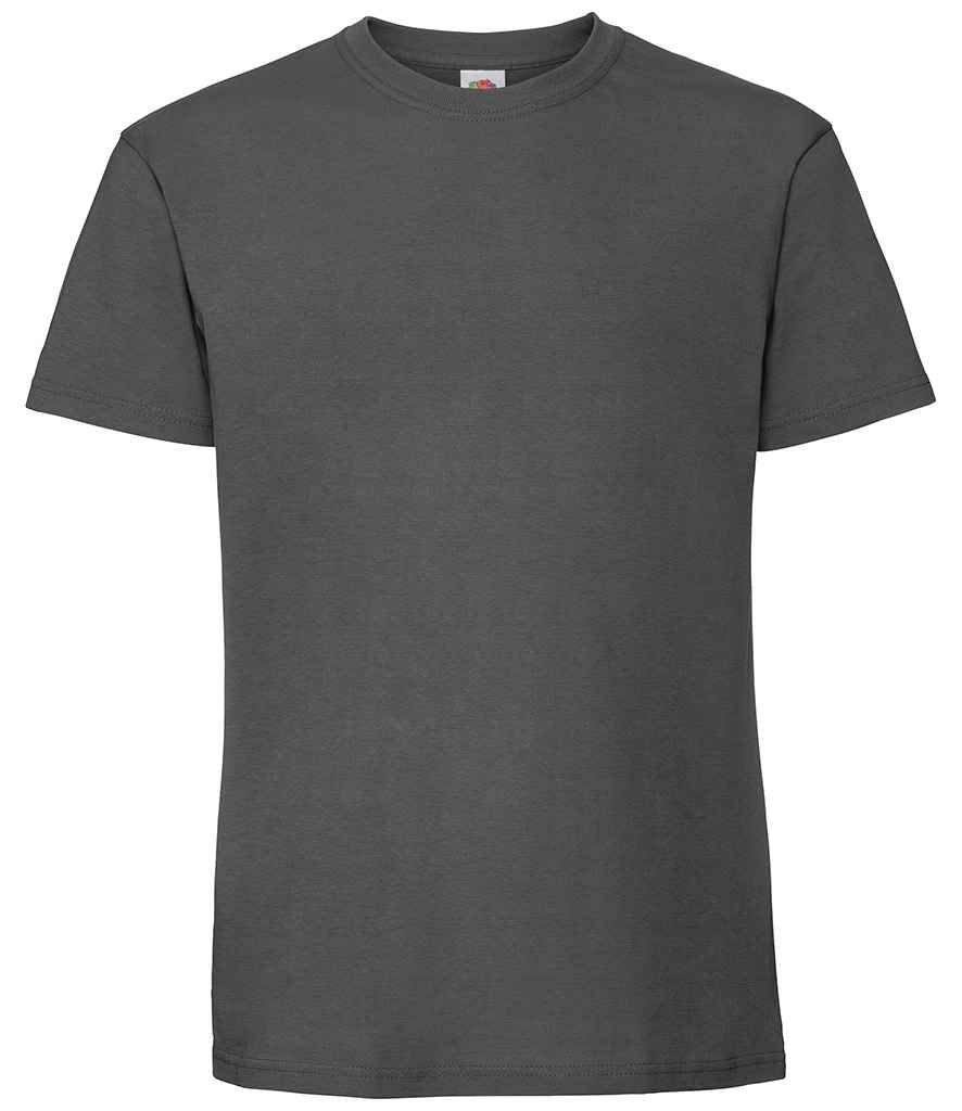 Fruit of the Loom Ringspun Premium T-Shirt in Light Graphite by Fruit of the Loom — Custom branded clothing by Print Press, featuring premium embroidery produced in our specialist print lab in the UK.