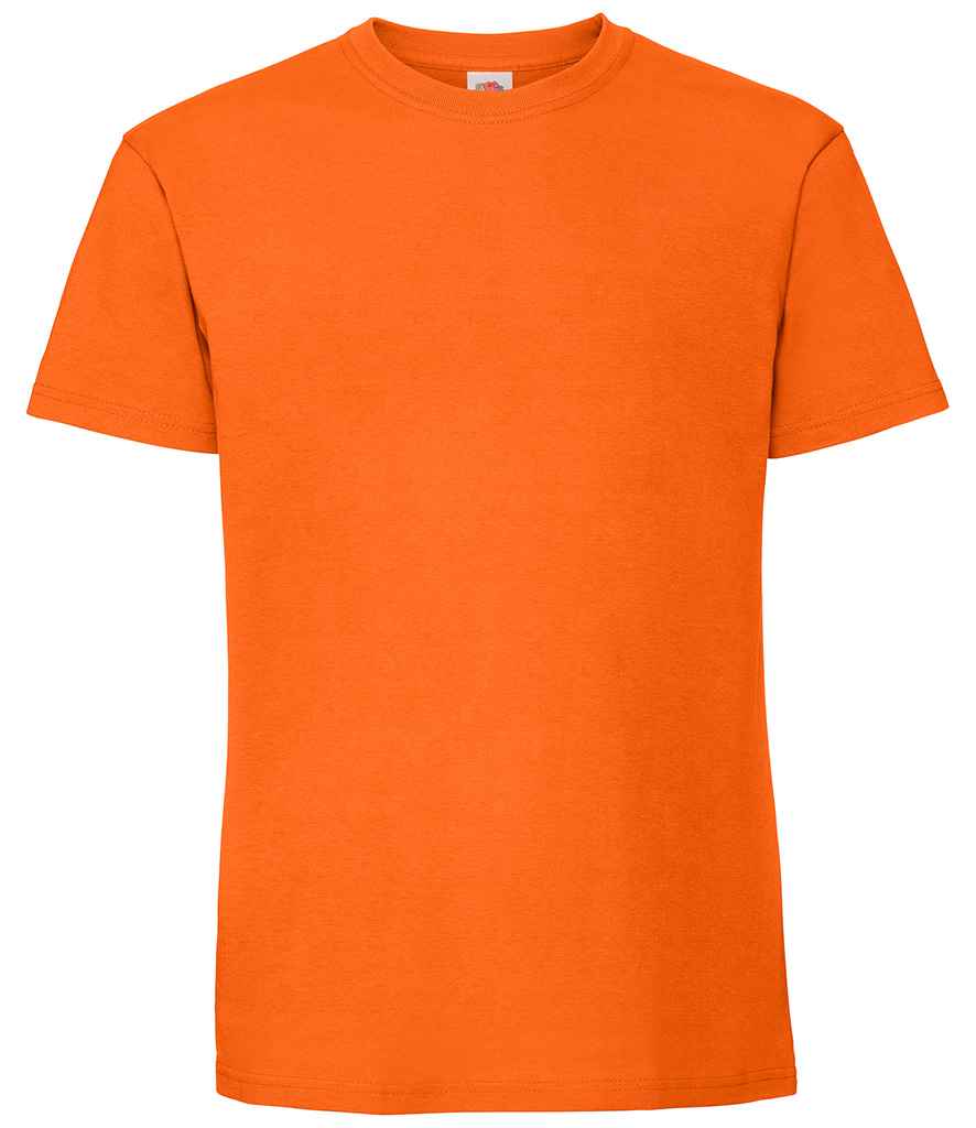 Fruit of the Loom Ringspun Premium T-Shirt in Orange by Fruit of the Loom — Custom branded clothing by Print Press, featuring premium embroidery produced in our specialist print lab in the UK.