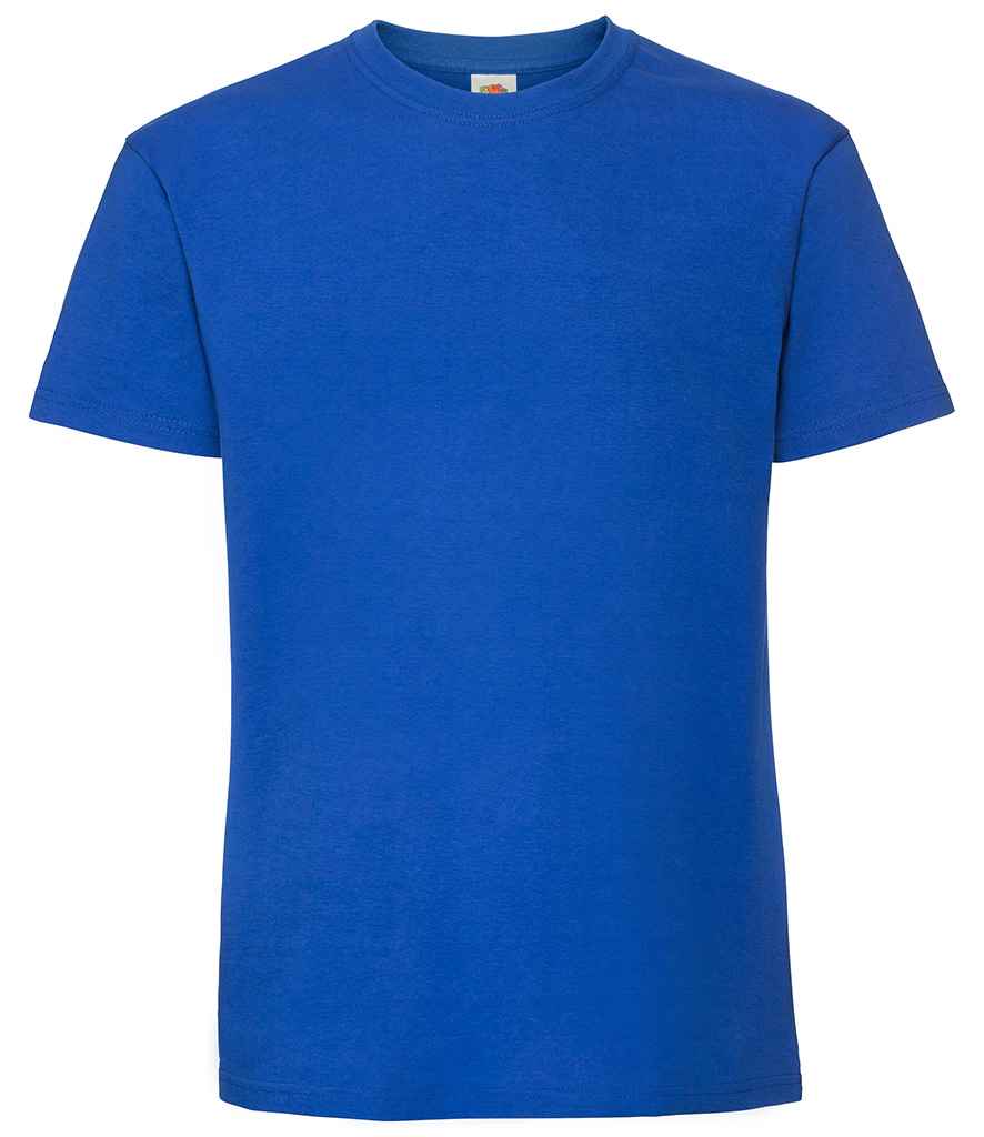Fruit of the Loom Ringspun Premium T-Shirt in Royal Blue by Fruit of the Loom — Custom branded clothing by Print Press, featuring premium embroidery produced in our specialist print lab in the UK.