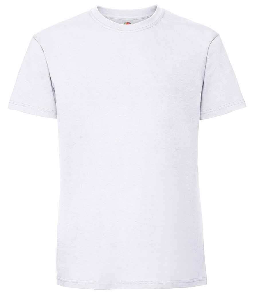 Fruit of the Loom Ringspun Premium T-Shirt in White by Fruit of the Loom — Custom branded clothing by Print Press, featuring premium embroidery produced in our specialist print lab in the UK.