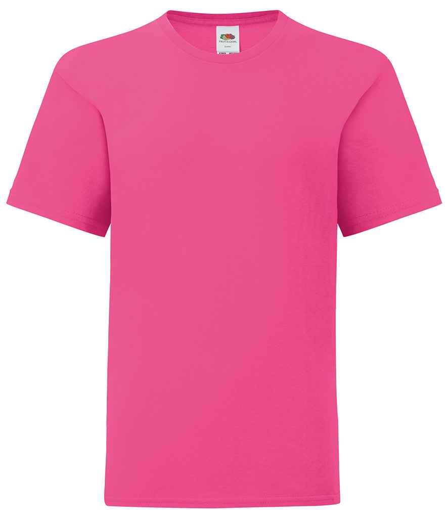 Fruit of the Loom Kids Iconic 150 T-Shirt in Fuchsia by Fruit of the Loom — Custom branded clothing by Print Press, featuring premium embroidery produced in our specialist print lab in the UK.