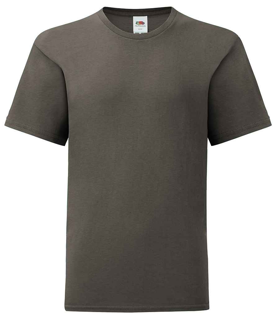 Fruit of the Loom Kids Iconic 150 T-Shirt in Light Graphite by Fruit of the Loom — Custom branded clothing by Print Press, featuring premium embroidery produced in our specialist print lab in the UK.