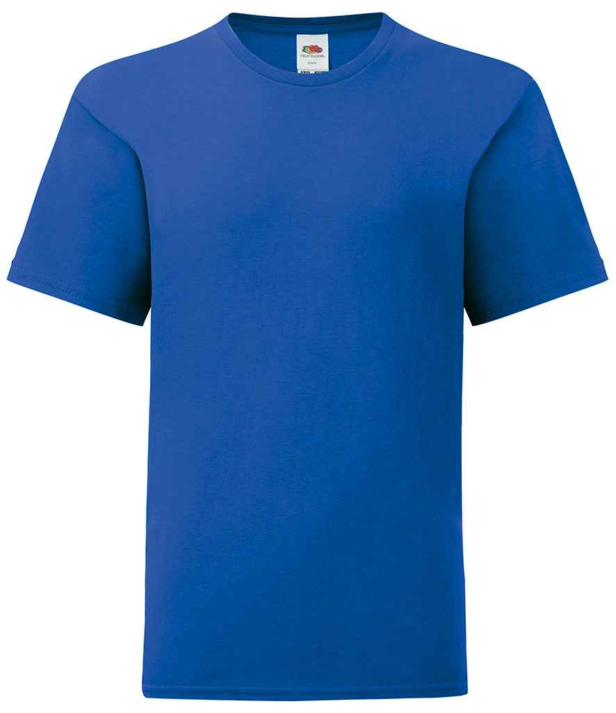 Fruit of the Loom Kids Iconic 150 T-Shirt in Royal Blue by Fruit of the Loom — Custom branded clothing by Print Press, featuring premium embroidery produced in our specialist print lab in the UK.